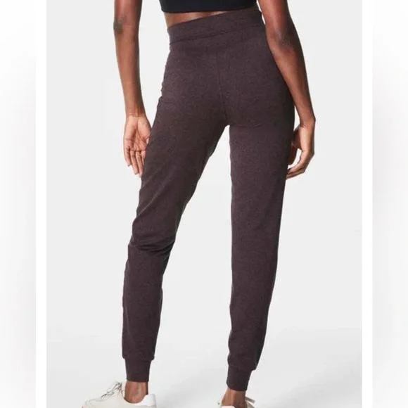 NWT SPANX Truffle Brown Heather SoftStretch Slim Jogger SZ XS - Picture 2 of 5